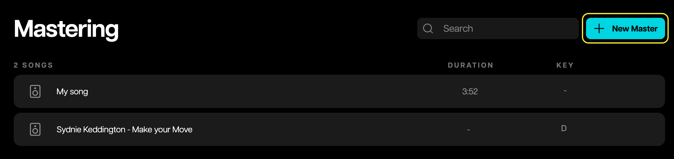 Mastering new master button.png