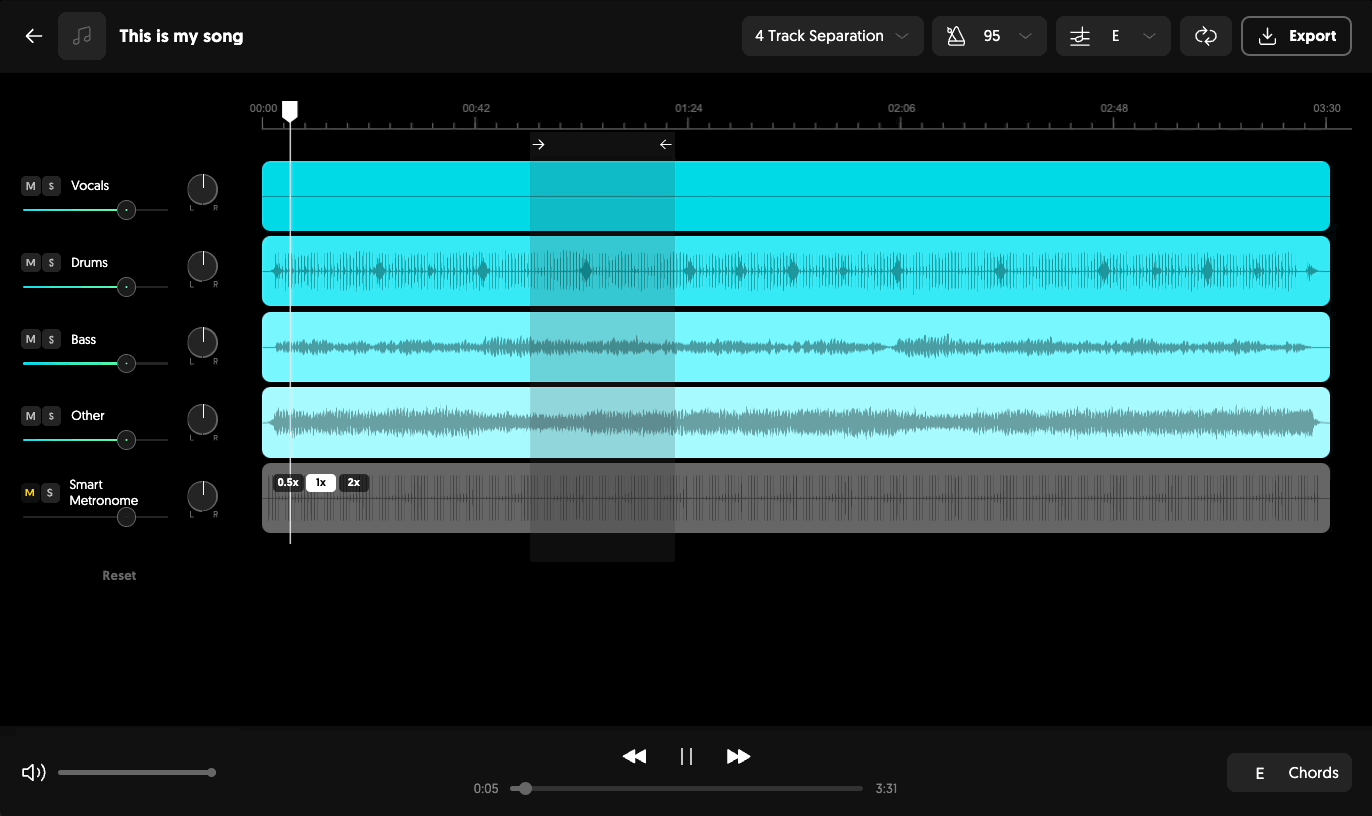 how-to-select-and-loop-a-part-of-the-song-web-version-moises-ai